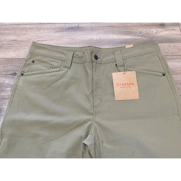 Simms Windrift Mens 40x32 Outdoor Stretch Fishing Hiking Pant Bay Leaf Olive